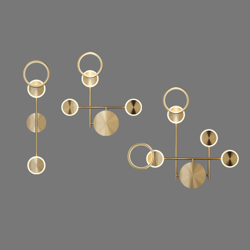 1-Light Modern Nordic Wall Lights Copper Wall Mounted Lamps for Bedroom