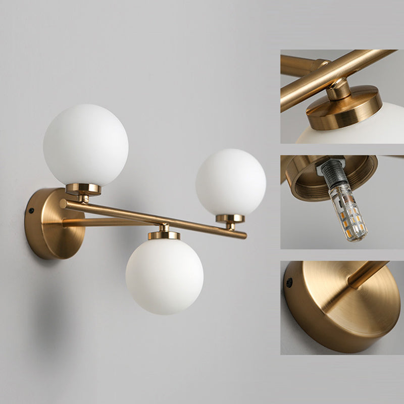 Nordic Modern Metal Wall Mounted Lighting Gold Wall Sconce for Bedroom