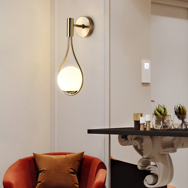 Global Gold Wall-Mounted Light Metal Wall Light Sconces for Living Room
