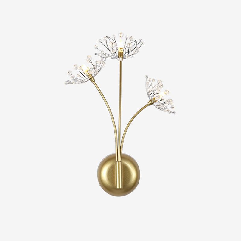 Lampada da parete a parete in metallo moderno nordico a 3 luci per la camera da letto