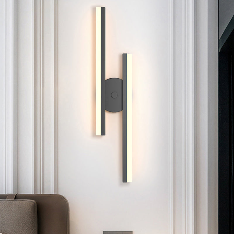 Luci di applique a parete lineare Modern Wall Lamp Metal 1 Light Sconce Lights Fishestures