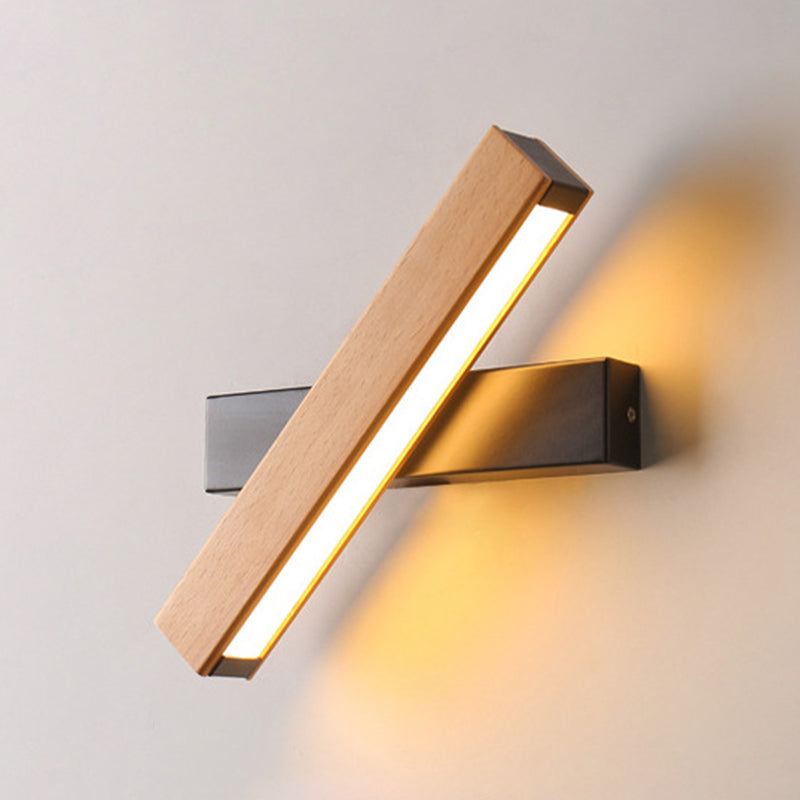 Modern Creative LED Rotatable Wall Lamp Wrought Iron Rectangular Wall Light with Acrylic Shade