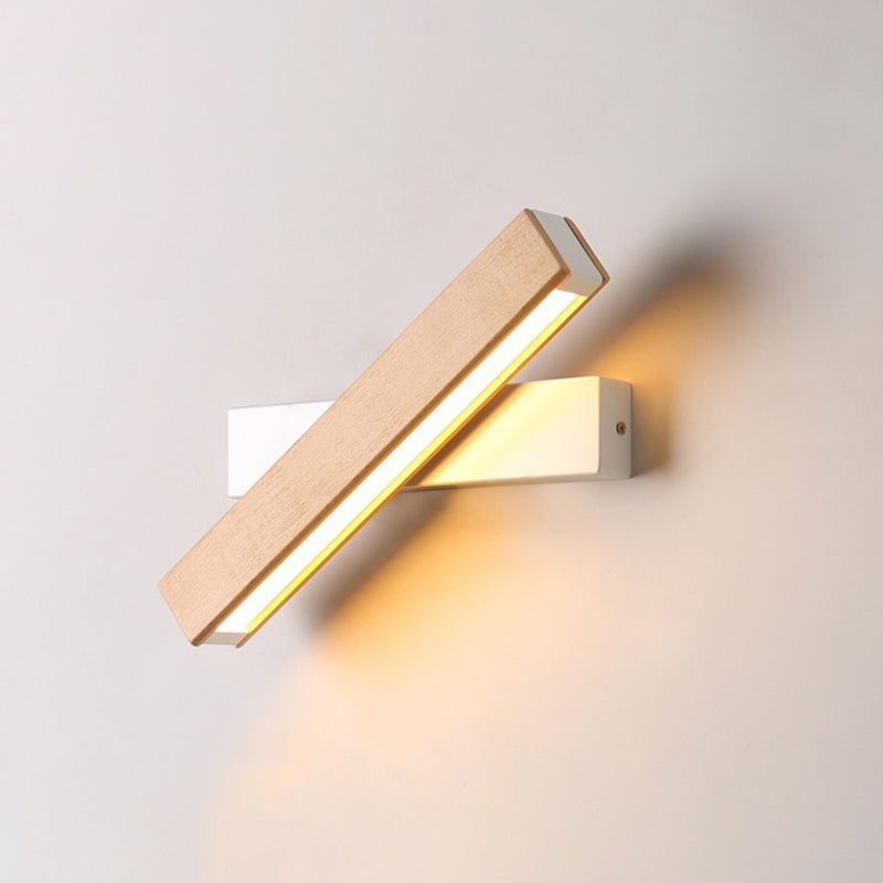 Modern Creative LED Rotatable Wall Lamp Wrought Iron Rectangular Wall Light with Acrylic Shade