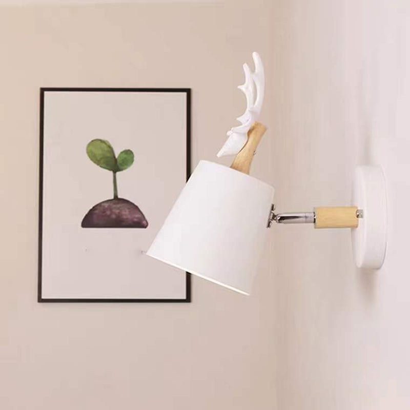 Illuminazione a parete cilindri in stile moderno metallo 1 lampada montata a parete per la testa