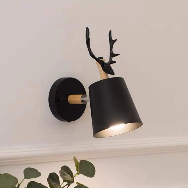 Illuminazione a parete cilindri in stile moderno metallo 1 lampada montata a parete per la testa