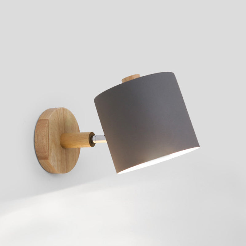 Illuminazione a parete cilindri in stile moderno metallo 1 lampada montata a parete per la testa