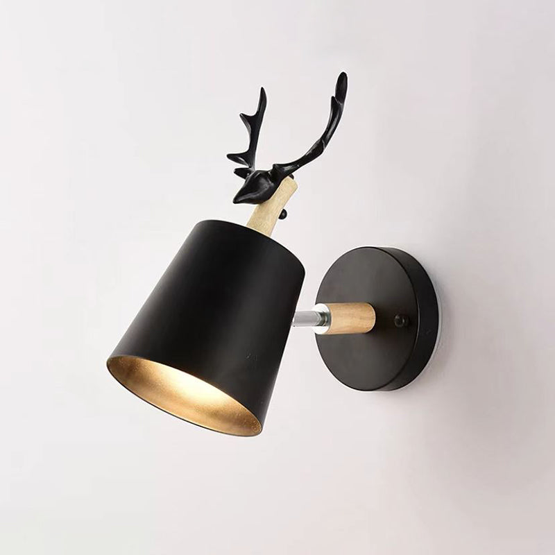 Illuminazione a parete cilindri in stile moderno metallo 1 lampada montata a parete per la testa