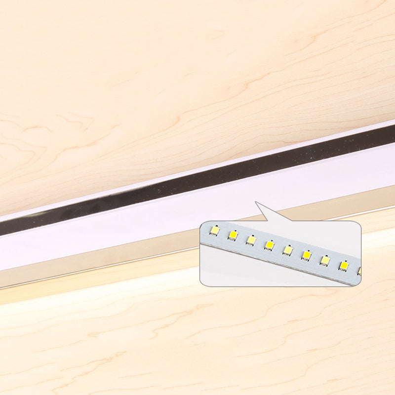 Acconde da parete da parete lineare a 1 luce moderna moderna illuminazione da parete specchio in stile semplice in oro