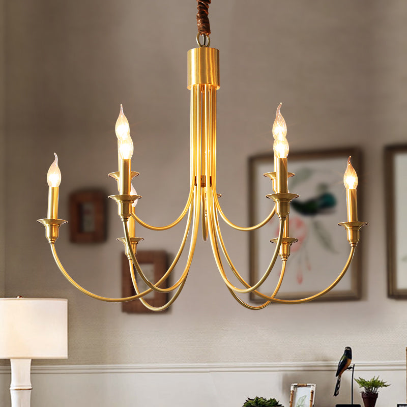 Traditional Hanging Pendant Lights Copper Hanging Lamps for Living Room