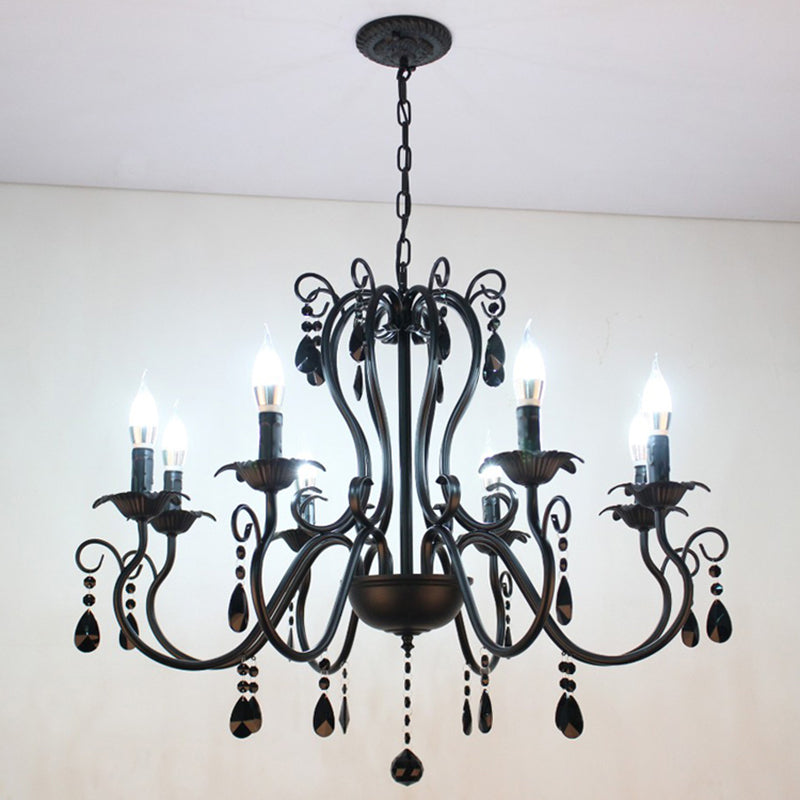 Traditional Hanging Pendant Lights Crystal Hanging Lamps for Living Room