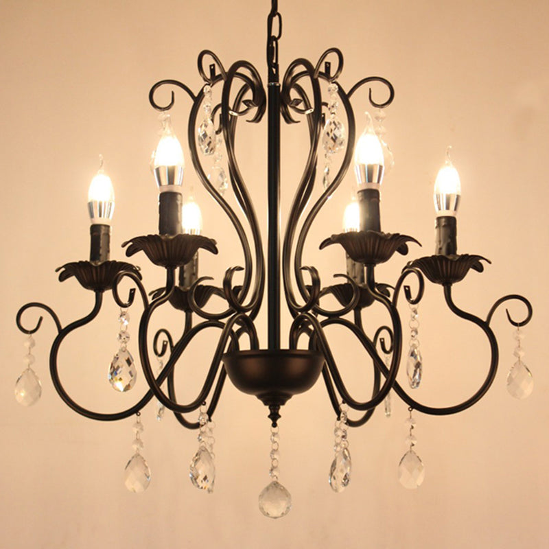 Traditional Hanging Pendant Lights Crystal Hanging Lamps for Living Room