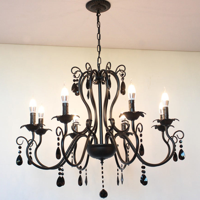 Traditional Hanging Pendant Lights Crystal Hanging Lamps for Living Room