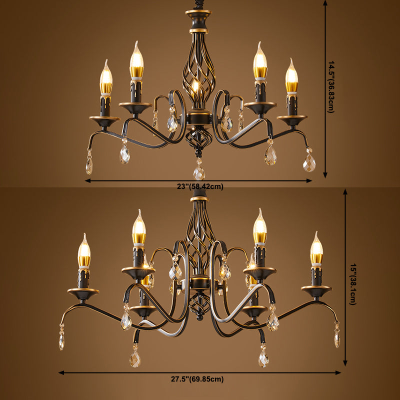 Metaalhangende hanglampen Traditionele hangende lampen voor woonkamer