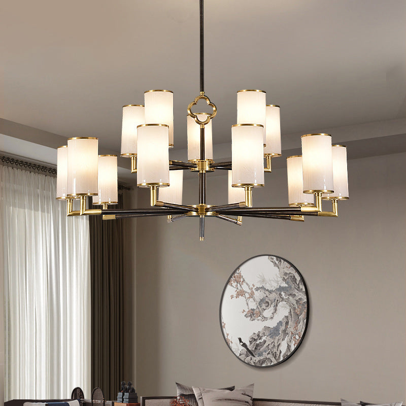 Luces colgantes colgantes de cilindros modernos de vidrio colgante moderno