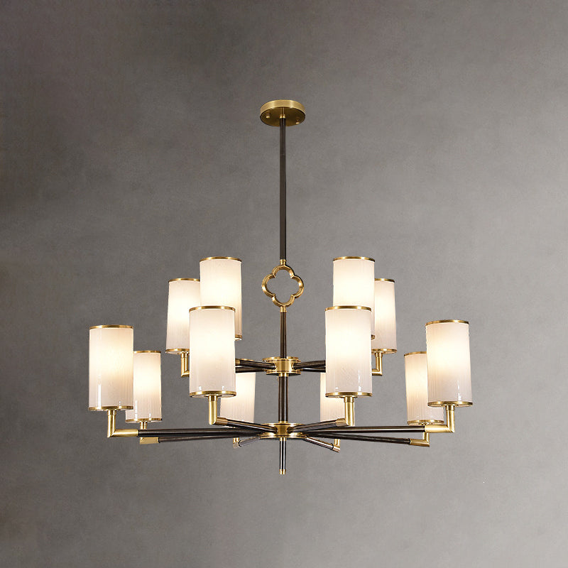 Luces colgantes colgantes de cilindros modernos de vidrio colgante moderno