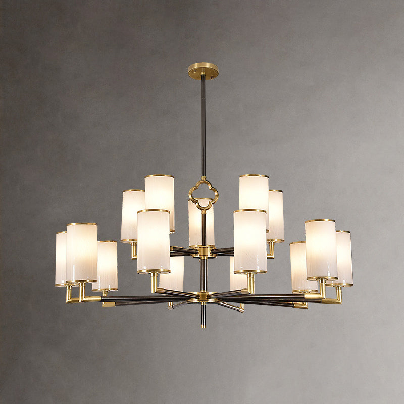 Luces colgantes colgantes de cilindros modernos de vidrio colgante moderno