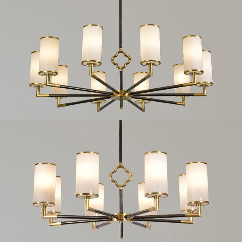 Luces colgantes colgantes de cilindros modernos de vidrio colgante moderno