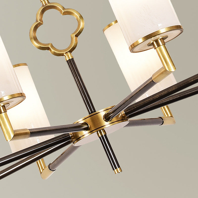 Luces colgantes colgantes de cilindros modernos de vidrio colgante moderno