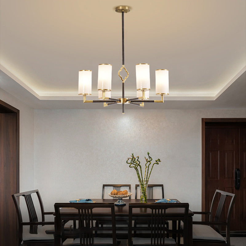 Luces colgantes colgantes de cilindros modernos de vidrio colgante moderno