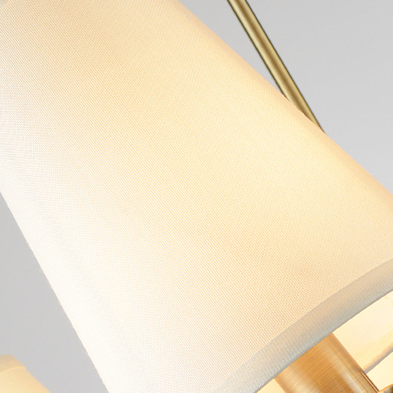 Fabric Contemporary Hanging Light Fixtures Wheel Ceiling Light for Living Room