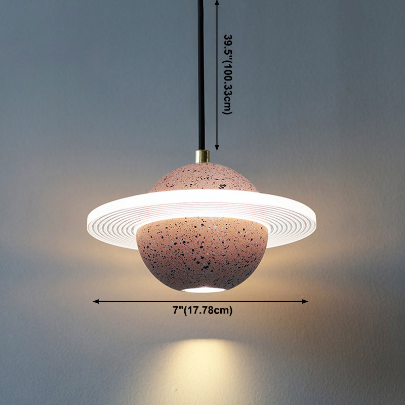 Spherical Down Lighting Pendant Modern Style Cement 1 Light Drop Pendant