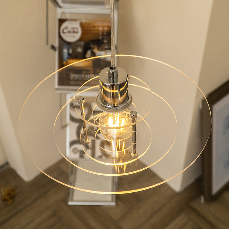 4-stufige minimalistische hängende leichte, Acryl-Ein-Bulb-Schattenschattenlampe für Wohnzimmer