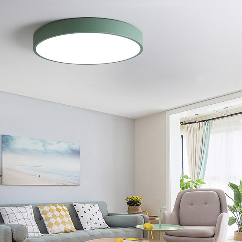Moderne stijl rond inbouwmontage Plafondverlichting Metaal 1 Licht Led-inbouwlamp
