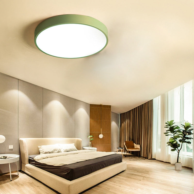 Moderne stijl rond inbouwmontage Plafondverlichting Metaal 1 Licht Led-inbouwlamp