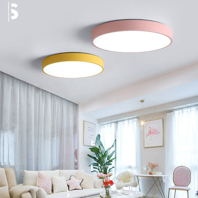 Moderne stijl rond inbouwmontage Plafondverlichting Metaal 1 Licht Led-inbouwlamp