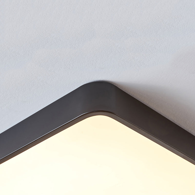 Lámparas de techo de montaje empotrado cuadradas de 1 luz, luz empotrada LED de metal moderno