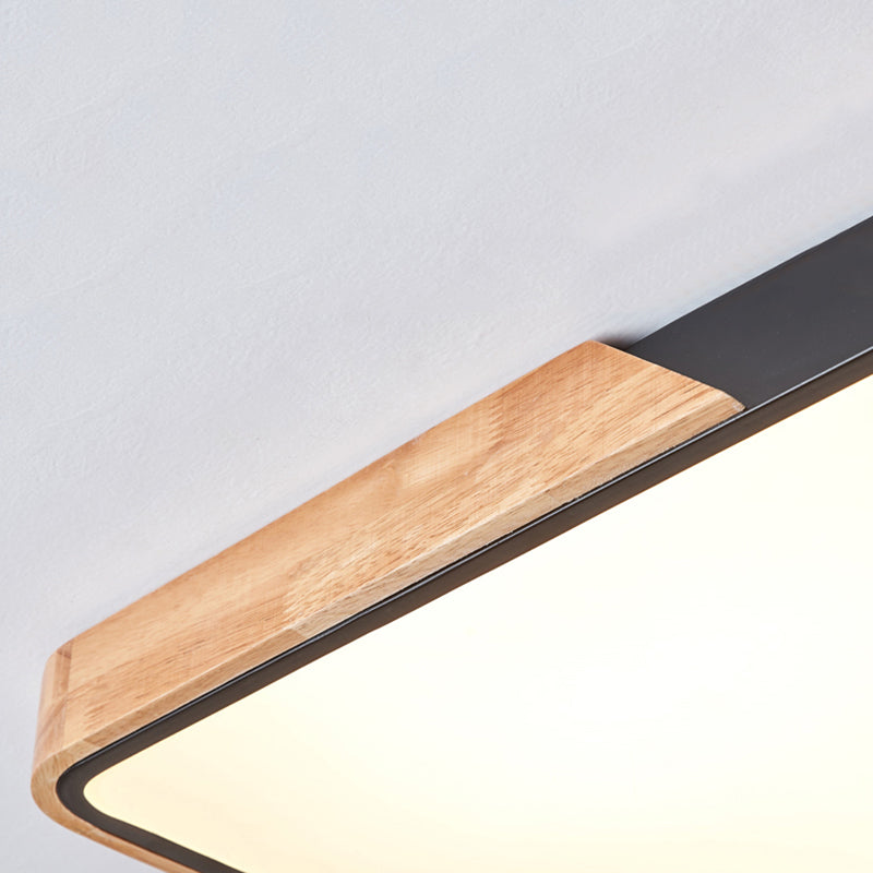 Lámparas de techo de montaje empotrado cuadradas de 1 luz, luz empotrada LED de metal moderno