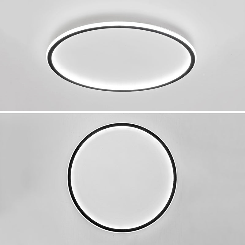 1-Light Round Shade Flush Mount Modern Simple Style Flush Mount LED Lights