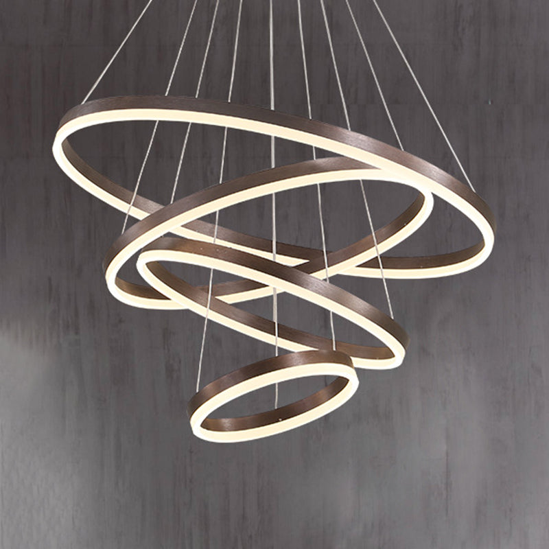 Luz colgante de lámparas LED doradas de estilo nórdico para sala de estar de sala de estar