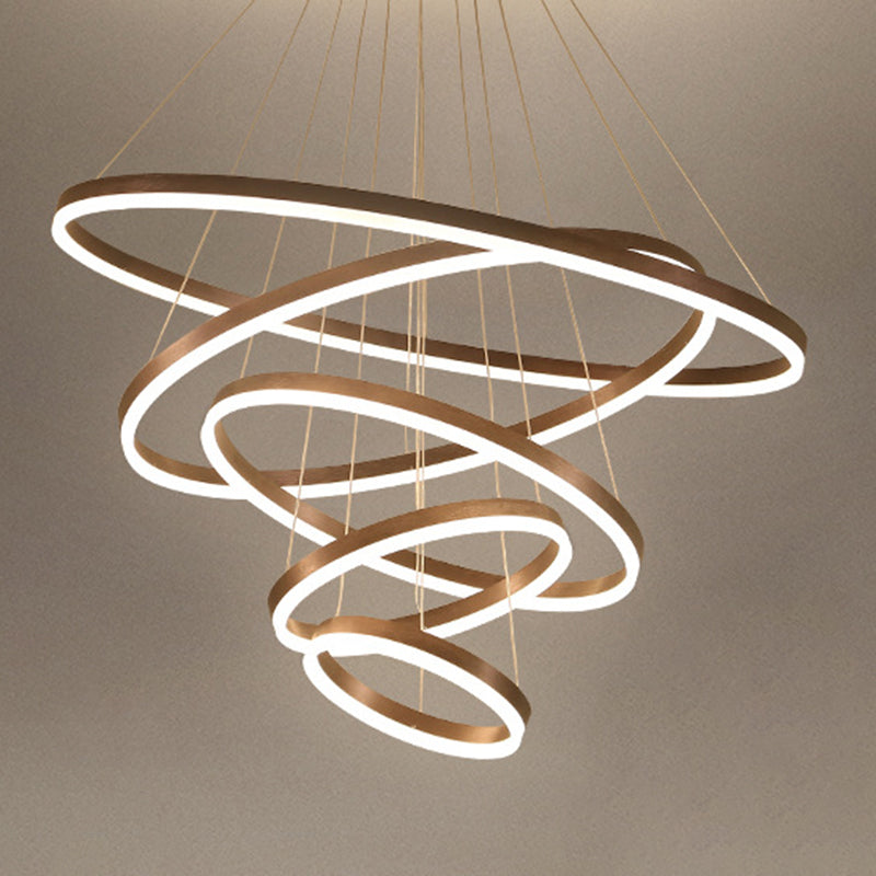 Luz colgante de lámparas LED doradas de estilo nórdico para sala de estar de sala de estar