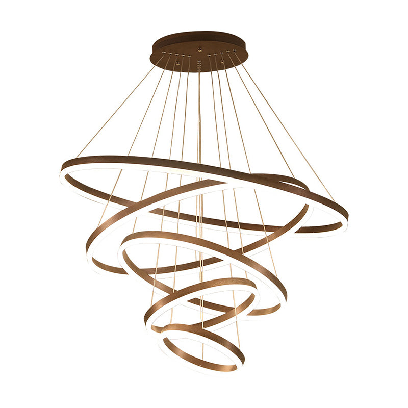 Luz colgante de lámparas LED doradas de estilo nórdico para sala de estar de sala de estar