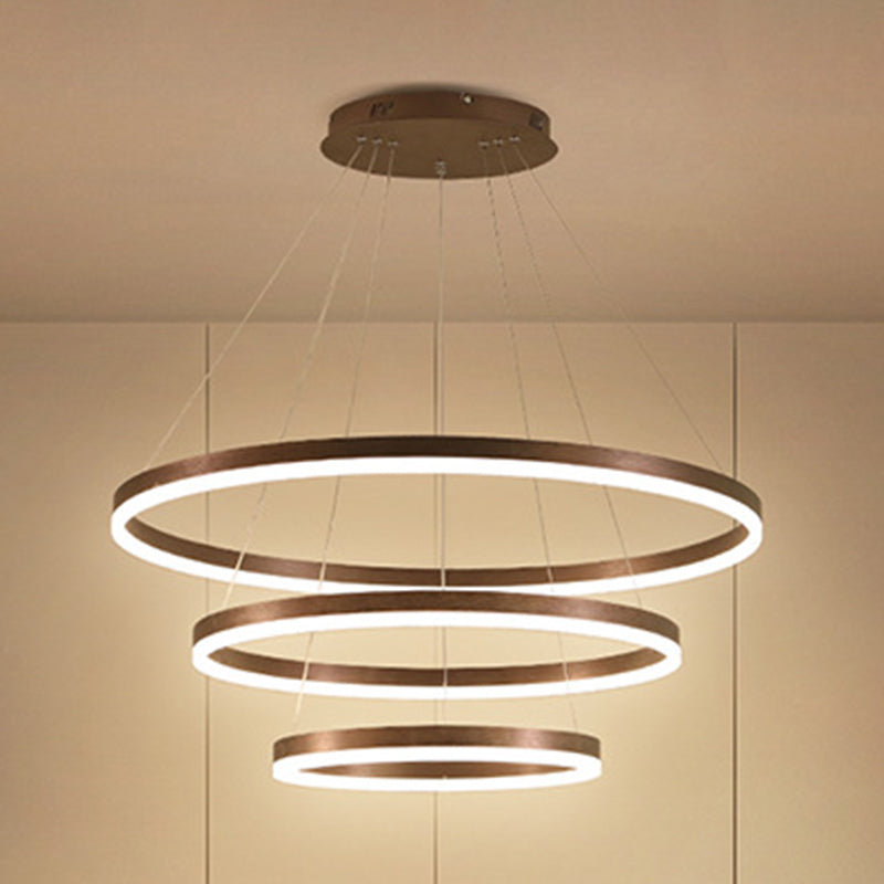 Luz colgante de lámparas LED doradas de estilo nórdico para sala de estar de sala de estar