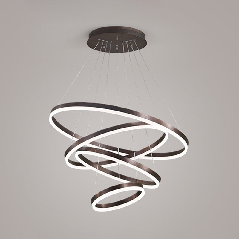 Luz colgante de lámparas LED doradas de estilo nórdico para sala de estar de sala de estar