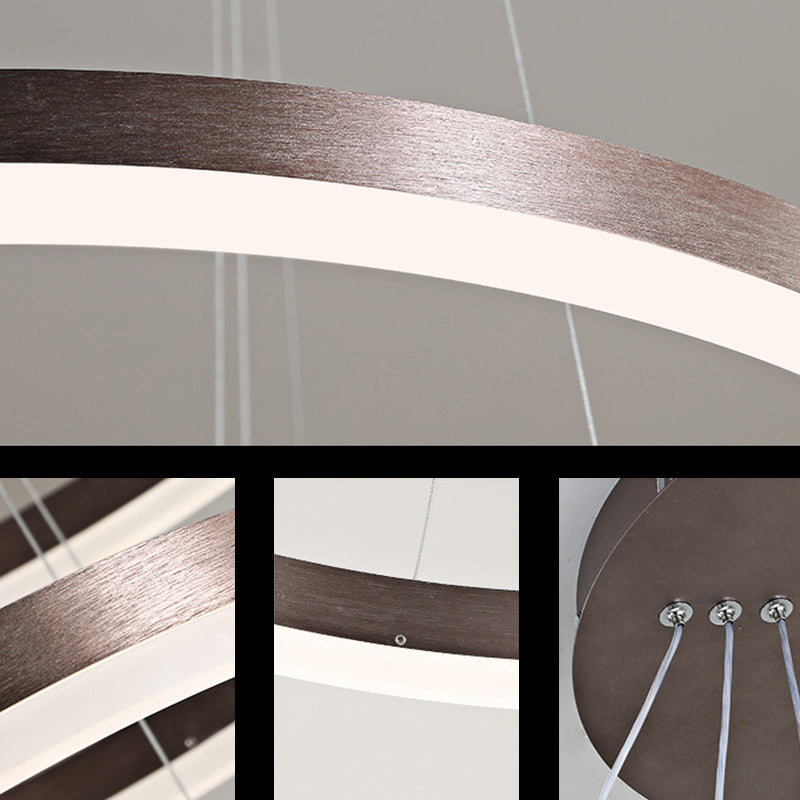 Luz colgante de lámparas LED doradas de estilo nórdico para sala de estar de sala de estar