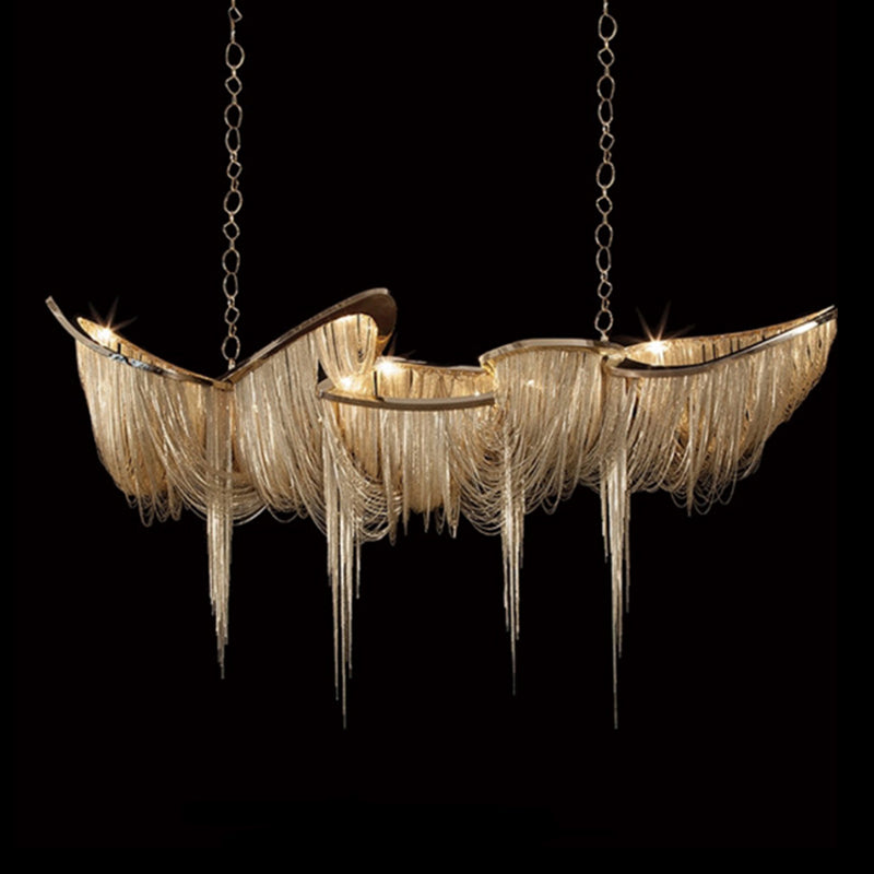 Accesorios de iluminación lineal posmodernas aluminio de aluminio hacia abajo colgante