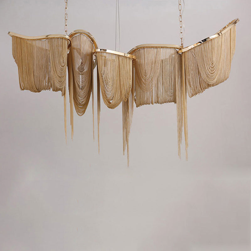 Accesorios de iluminación lineal posmodernas aluminio de aluminio hacia abajo colgante