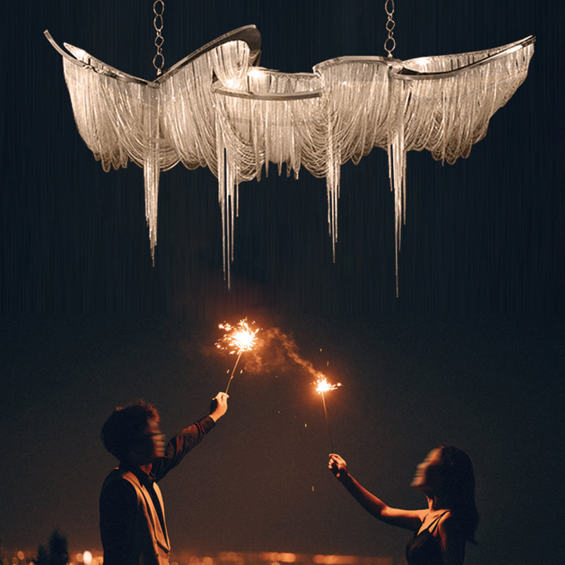 Accesorios de iluminación lineal posmodernas aluminio de aluminio hacia abajo colgante