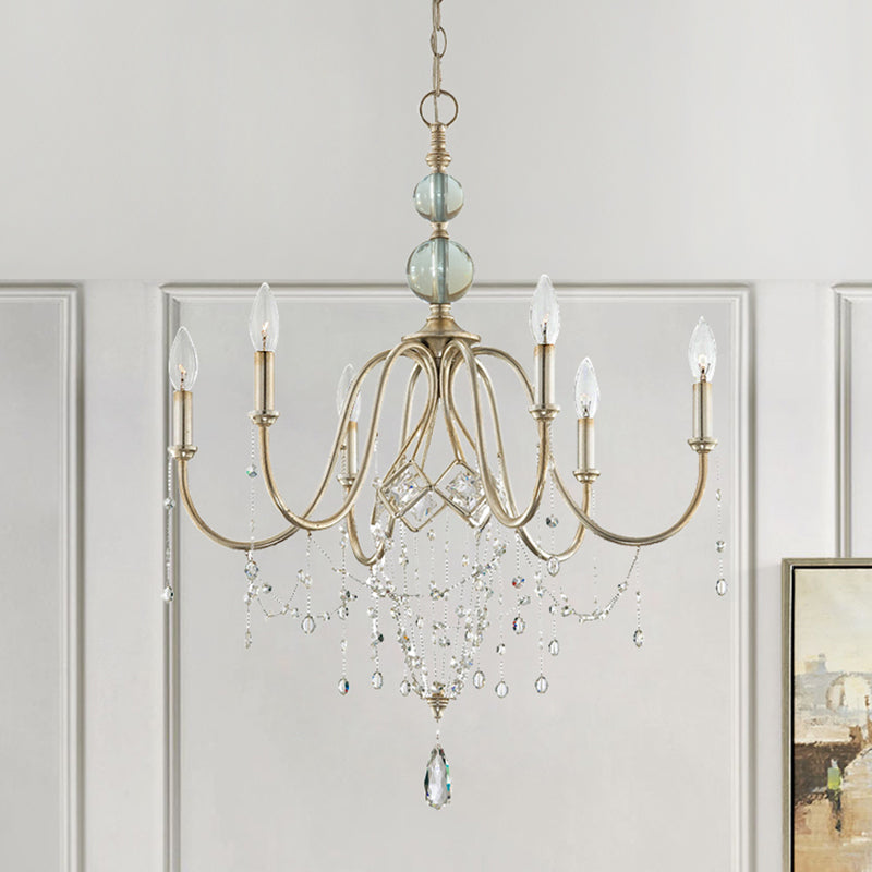 Lámparas de lámpara plateada Sputnik lámpara de techo moderna para dormitorio