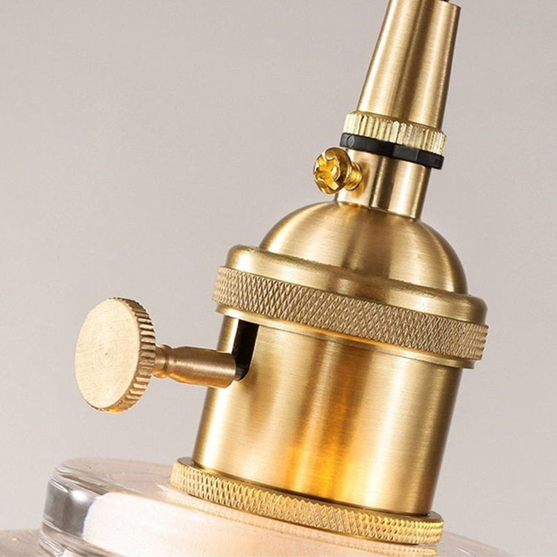 Glazen industriële hanglamp 1-licht hangend plafondlicht voor gang