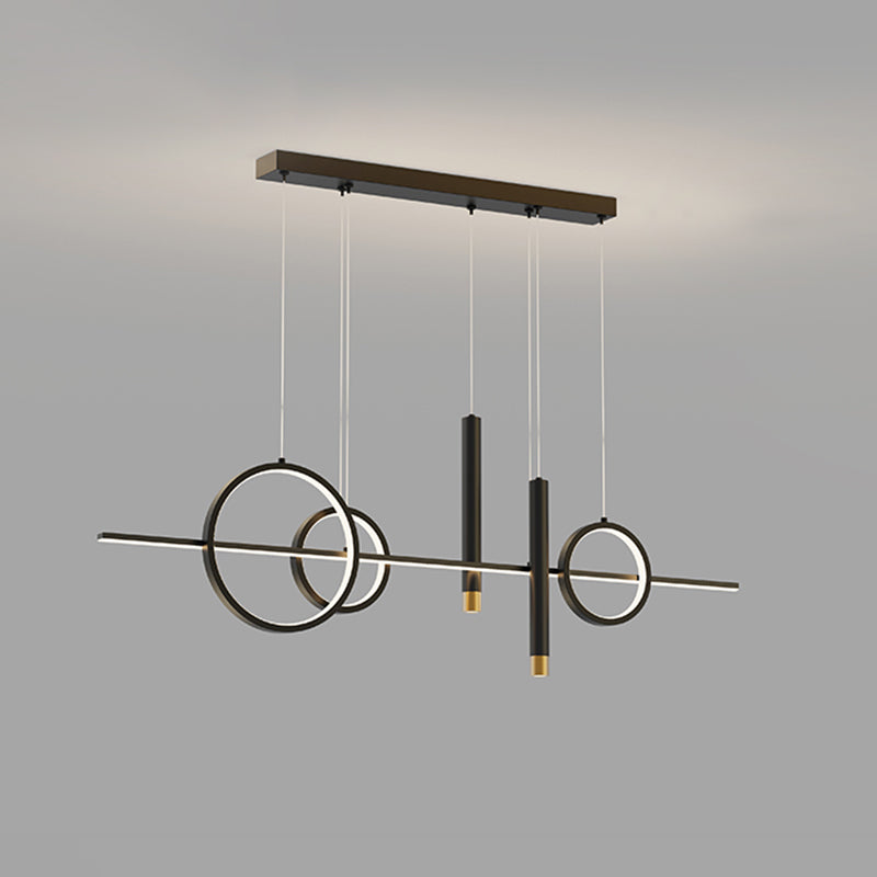 Apparecchi di illuminazione moderna a led isola a led lampada lampadario lineare per sala da pranzo