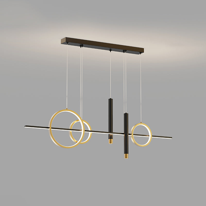 Apparecchi di illuminazione moderna a led isola a led lampada lampadario lineare per sala da pranzo