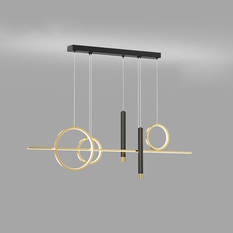 Apparecchi di illuminazione moderna a led isola a led lampada lampadario lineare per sala da pranzo