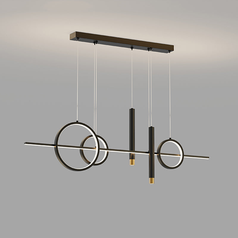 Apparecchi di illuminazione moderna a led isola a led lampada lampadario lineare per sala da pranzo