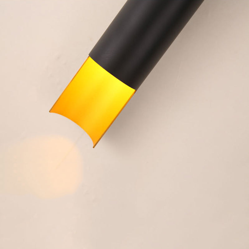 Lampada da parete interna nera e dorata in moderna luce in alluminio in alluminio in alluminio