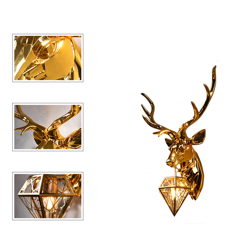 Lampes murales en métal mural mural contemporain à 1 lumière pour le salon