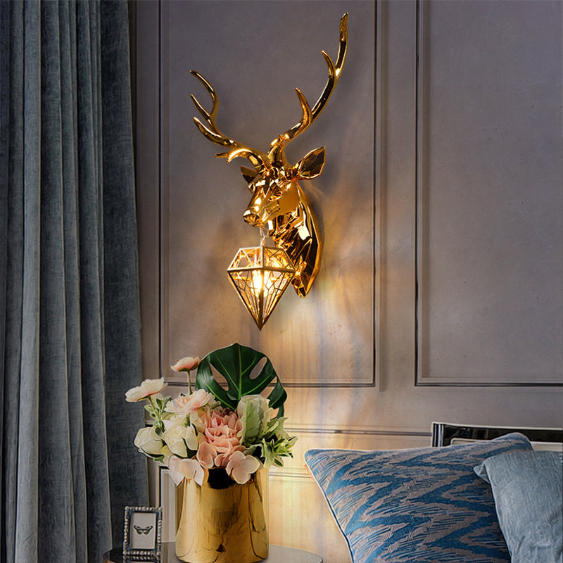 Lampes murales en métal mural mural contemporain à 1 lumière pour le salon